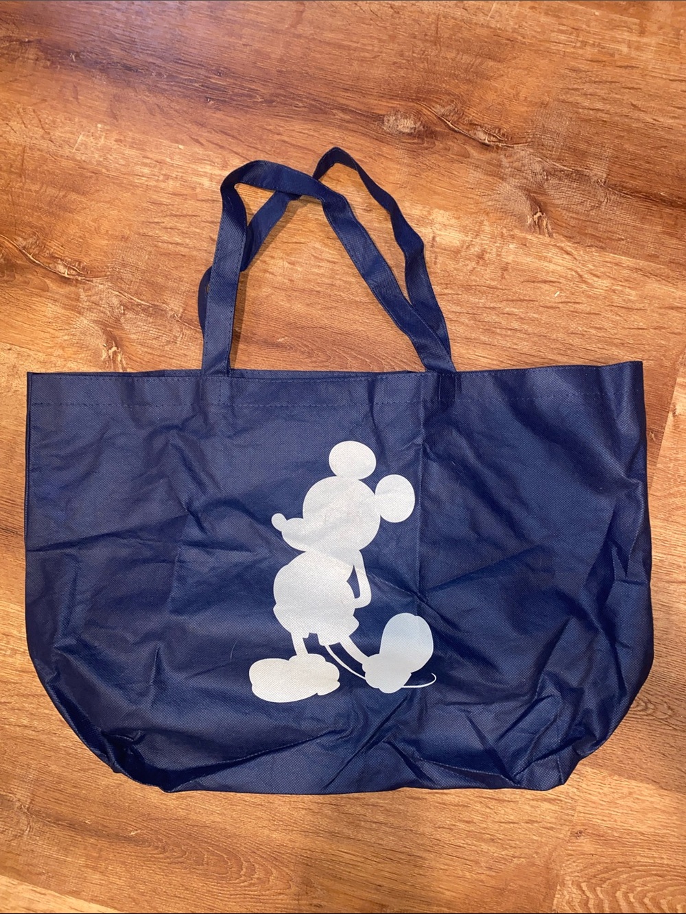 Disney Navy Tote Bag with White Mickey Silhouette